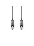 Nedis COTH23020GY15 félprofi audio kábel, 2 x 6,35mm sztereo jack dugó, hossz 1.5m, rugalmas