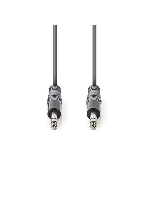 Nedis COTH23020GY15 félprofi audio kábel, 2 x 6,35mm sztereo jack dugó, hossz 1.5m, rugalmas