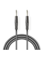 Nedis COTH23020GY15 félprofi audio kábel, 2 x 6,35mm sztereo jack dugó, hossz 1.5m, rugalmas
