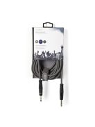 Nedis COTH23020GY50 félprofi audio kábel, 2 x 6,35mm sztereo jack dugó, hossz 5m, rugalmas