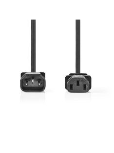   Nedis CEGL10500BK20 táp kábel IEC-320-C14 - IEC-320-C13, 3 x 0.75 mm, C13-C14, PC, M/F, 2m