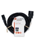 Nedis CEGL10500BK30 táp kábel IEC-320-C14 - IEC-320-C13, 3 x 0.75 mm, hossz 3m
