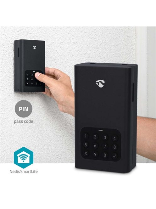 Nedis BTHKB10BK smartlife kulcs széf, Bluetooth®, IPX5, 2 x AA elem (nem tartozék), rozsdamentes acél kulcsszéf