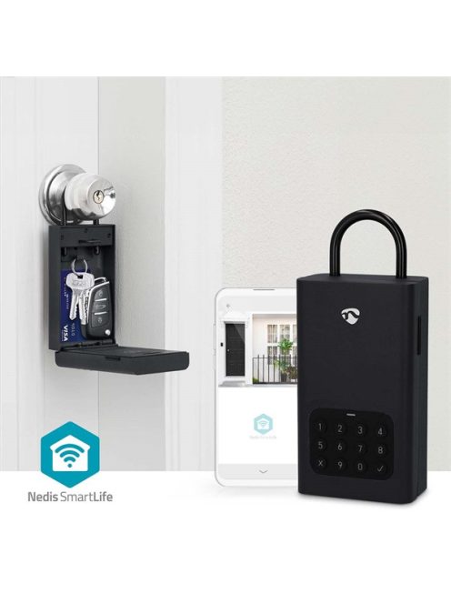 Nedis BTHKB10BK smartlife kulcs széf, Bluetooth®, IPX5, 2 x AA elem (nem tartozék), rozsdamentes acél kulcsszéf