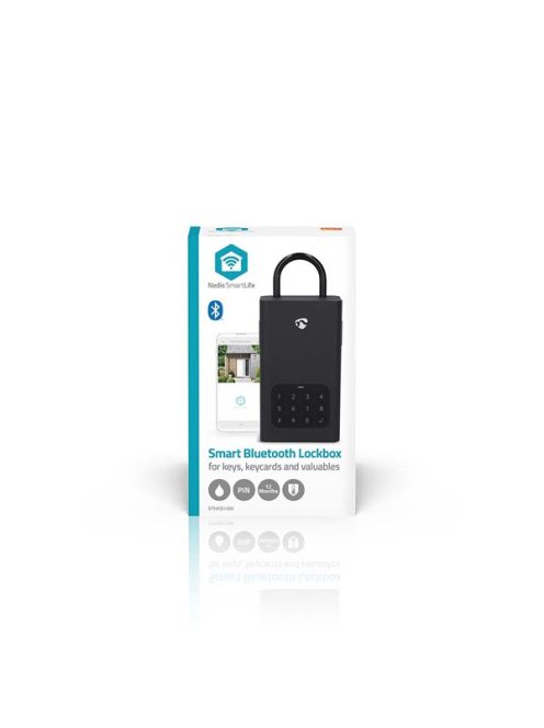 Nedis BTHKB10BK smartlife kulcs széf, Bluetooth®, IPX5, 2 x AA elem (nem tartozék), rozsdamentes acél kulcsszéf