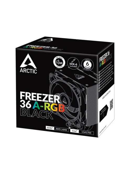 ARCTIC COOLING CPU hűtő Freezer 36 A-RGB, Fekete