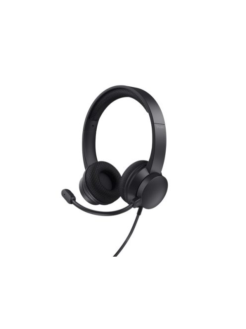 TRUST 25089 Ayda USB vezetékes fejhallgató zajszűrős mikrofonnal – fekete