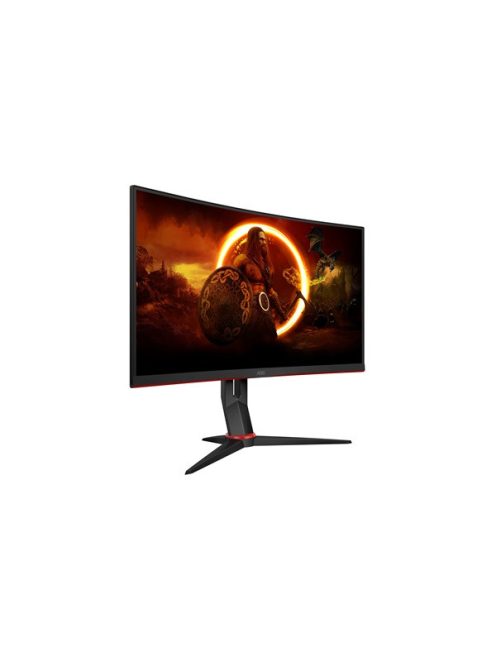 AOC Ívelt Gaming 280Hz monitor 27" C27G2Z3/BK, 1920x1080, 16:9, 300cd/m2, 0,5ms, HDMIx2/DisplayPort, állítható magasság