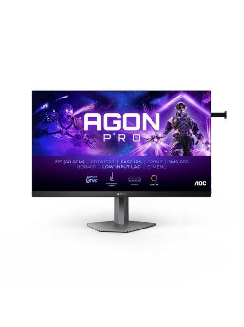 AOC Gaming 520Hz IPS monitor 27" AG276FK, 1920x1080 16:9, 400cd/m2, 0,3ms, 2xHDMI/2xDisplayPort/2xUSB