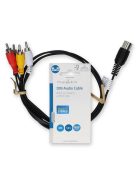 Nedis CAGL20400BK10 DIN audio kábel, DIN 5 tűs dugó - 4x RCA dugó, 0,20m