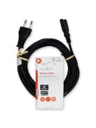 Nedis CEGL11040BK50 táp kábel IEC-320-C7, 2 x 0.75 mm, hossz 5m