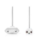 Nedis CEGL11040WT50 táp kábel IEC-320-C7, 2 x 0.75 mm, hossz 5m, fehér
