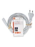 Nedis CEGL11040WT50 táp kábel IEC-320-C7, 2 x 0.75 mm, hossz 5m, fehér