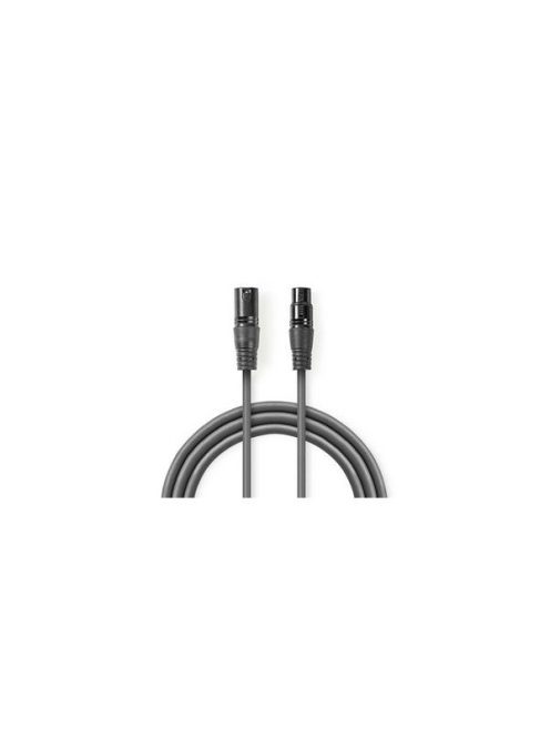 Nedis  COTG15012GY150 DMX adapter kábel, XLR 3 tűs apa | XLR 3 tűs anya | Nikkelezett | 15,0 m | kerek | PVC | Sötétszür