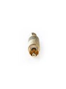 Nedis CAGP24900BK RCA csatlakozó, 10 db, Egyenes, Aranyozott,  Forrasztó, Kábel bemeneti átmérő: 7,0 mm, Fém, Fekete