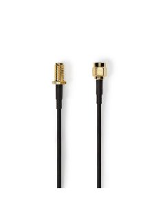   Nedis CSGL02210BK30 SMA kábel, RP SMA férfi, RP SMA női, Aranyozott, 50 Ohm, Egyetlen árnyékolt, 3,00 m, kerek