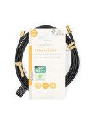 Nedis CSGL02210BK30 SMA kábel, RP SMA férfi, RP SMA női, Aranyozott, 50 Ohm, Egyetlen árnyékolt, 3,00 m, kerek