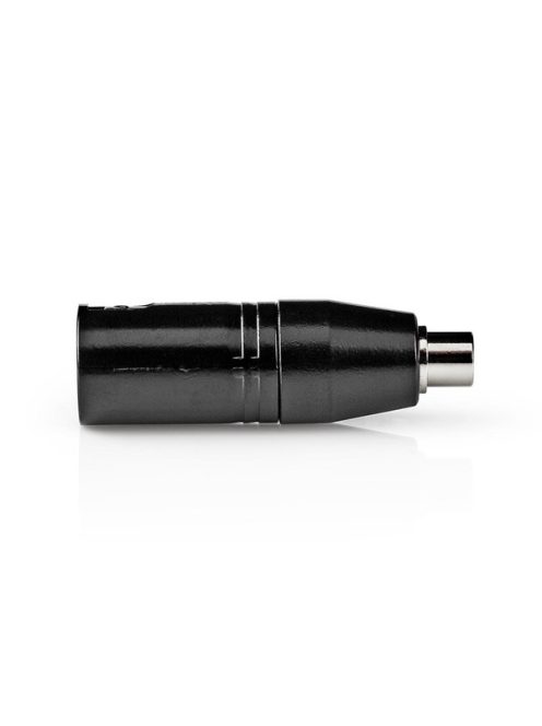 NEDIS COTP15930BK XLR adapter, XLR 3 tűs dugó, RCA nő,  Nikkelezett, Egyenes, Fém, Fekete , 1 db