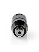 NEDIS COTP15930BK XLR adapter, XLR 3 tűs dugó, RCA nő,  Nikkelezett, Egyenes, Fém, Fekete , 1 db