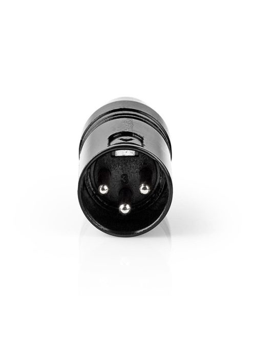 NEDIS COTP15930BK XLR adapter, XLR 3 tűs dugó, RCA nő,  Nikkelezett, Egyenes, Fém, Fekete , 1 db