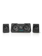 Nedis GSPR21022BK gamer hangszóró készlet, csatornák: 2.2, USB tápellátás, 3,5 mm jack, 48 W, LED, hangerőszabályozó