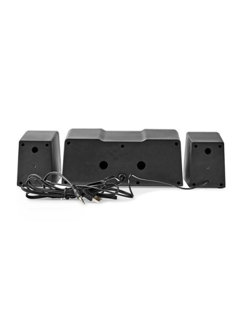 Nedis GSPR21022BK gamer hangszóró készlet, csatornák: 2.2, USB tápellátás, 3,5 mm jack, 48 W, LED, hangerőszabályozó