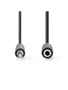 Nedis CAGB22050BK100 sztereo audio kábel, 3,5 mm jack dugó - 3,5 mm jack aljzat, 10 m