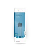 Nedis CAGB22050BK100 sztereo audio kábel, 3,5 mm jack dugó - 3,5 mm jack aljzat, 10 m
