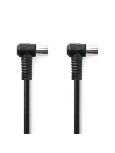  Nedis CSGL40120BK15 koax kábel, IEC (koax) férfi, IEC (koax) női, Nikkelezett,  120 dB, 75 Ohm,  Quad Shielded,  1,5m