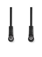 Nedis CSGL40120BK15 koax kábel, IEC (koax) férfi, IEC (koax) női, Nikkelezett,  120 dB, 75 Ohm,  Quad Shielded,  1,5m