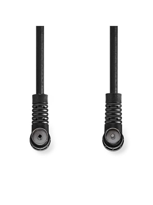 Nedis CSGL40120BK15 koax kábel, IEC (koax) férfi, IEC (koax) női, Nikkelezett,  120 dB, 75 Ohm,  Quad Shielded,  1,5m