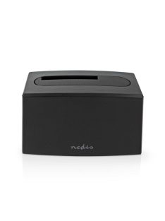   Nedis HDDUSB3210BK HDD / SSD dokkoló, USB 3.2 Gen1, USB Type-A, 2 fiókos,  2,5 / 3,5", USB 3.2 Gen1