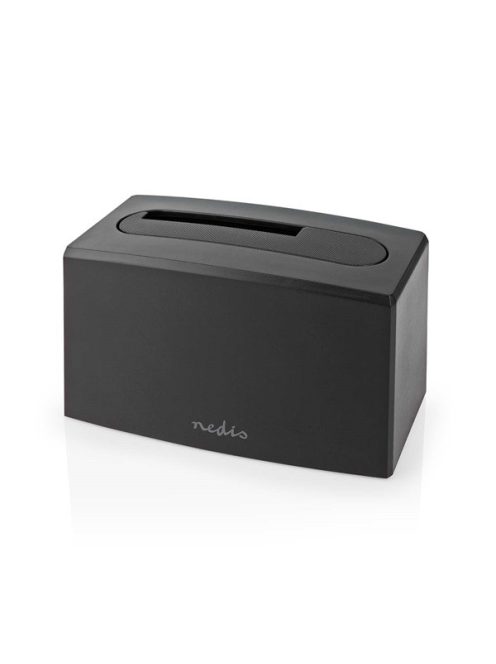 Nedis HDDUSB3210BK HDD / SSD dokkoló, USB 3.2 Gen1, USB Type-A, 2 fiókos,  2,5 / 3,5", USB 3.2 Gen1