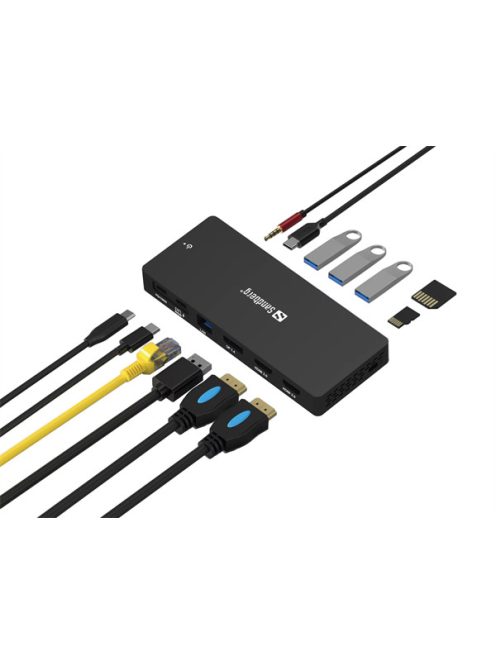 SANDBERG USB-C Dokkoló 13in1 DockingStation Pro
