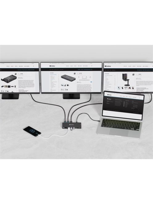 SANDBERG USB-C Dokkoló 13in1 DockingStation Pro
