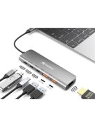 SANDBERG USB-C Dokkoló HDMI + 2xUSB-A + 2xUSB-C + PD100W
