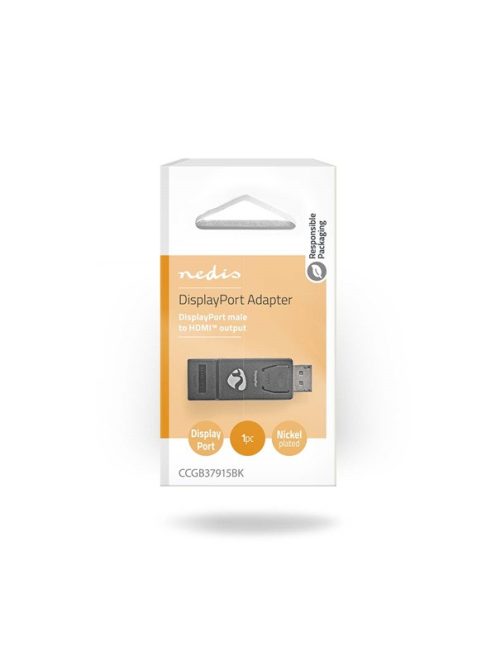 Nedis CCGB37915BK Display port - HDMI adapter, 1080p@60Hz