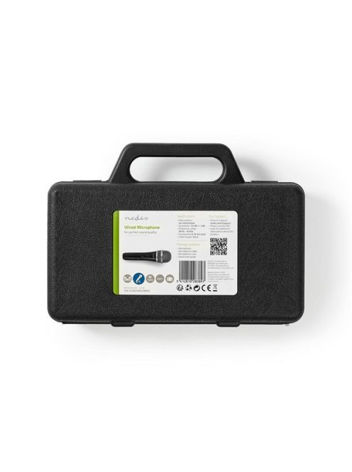 Nedis MPWD50CBK dinamikus mikrofon, levehető kábel 5m, 50 Hz - 15 kHz 600 Ohm -72 dB, kapcsoló, fekete/szürke