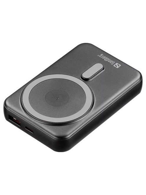 SANDBERG Hordozható akkumulátor, Mag Wireless Powerbank 10000