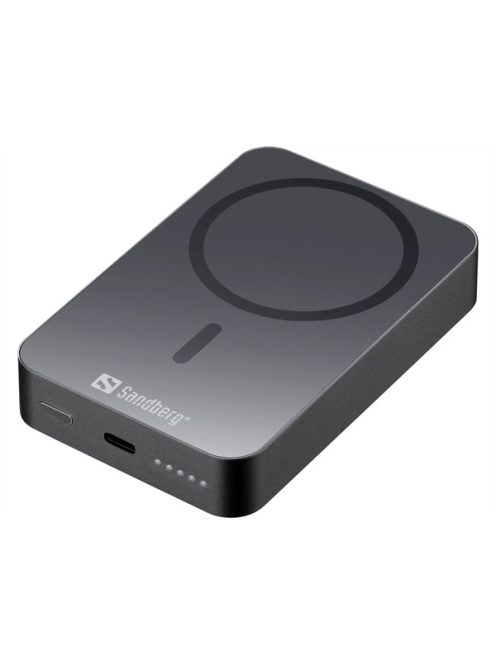 SANDBERG Hordozható akkumulátor, Mag Wireless Powerbank 10000 ALU