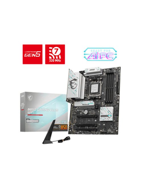 MSI Alaplap AM5 B850 GAMING PLUS WIFI AMD B850, ATX