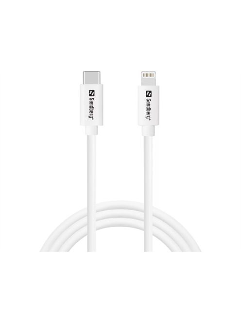 SANDBERG Töltőkábel, USB-C PD to Lighting MFI 1m