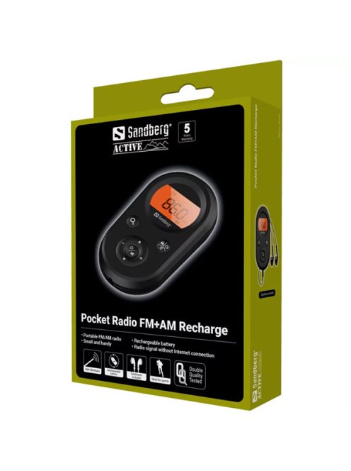 SANDBERG Rádió, Pocket Radio FM+AM Recharge