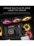 CORSAIR CPU hűtő NAUTILUS 240 RS ARGB Liquid CPU Cooler (vízhűtés), 2 Ventilátoros, LGA1851 támogatással, fekete