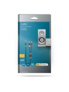 Nedis CABW22200AT100 sztereo audió kábel 3,5mm sztereo jack - 2x RCA,  Aranyozott,  10 m