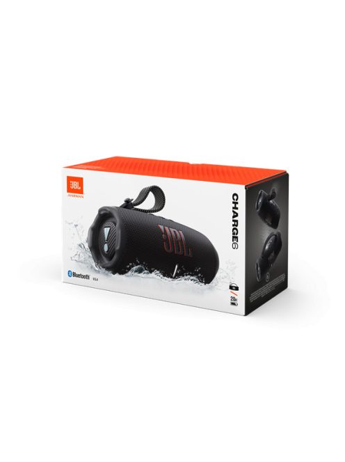 JBL CHARGE 6 BLK, BT hangszóró, Fekete (Hordozható, vízálló)