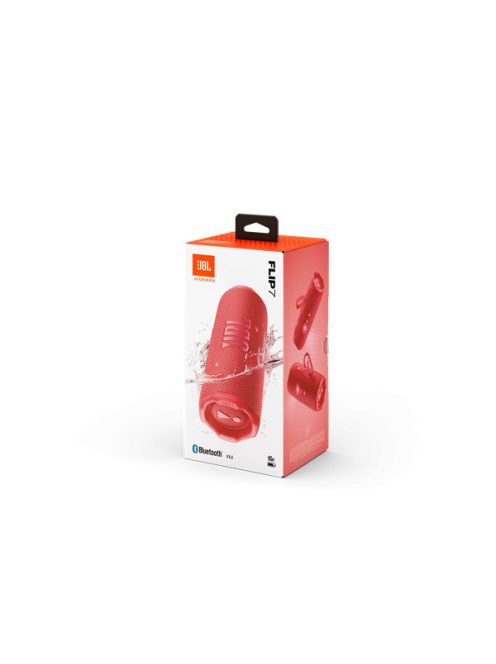 JBL FLIP 7 RED BT hangszóró, Piros (Hordozható, vízálló)