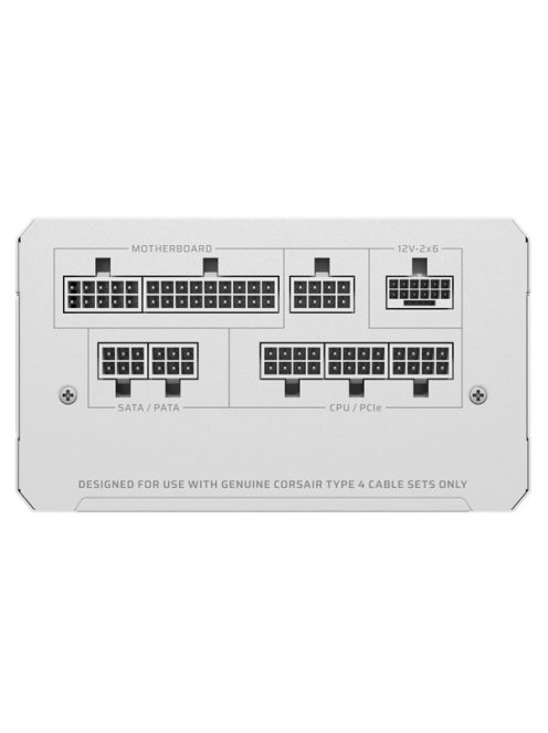 CORSAIR Tápegység Moduláris, RM1000e, 1000W, 12cm, ATX 3.1, PCIe 5.1, BOX, Cybenetics Gold, fehér