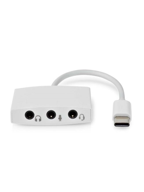 Nedis CCGB65900WT01, USB-C (USB C) dugó - 3x 3,5 mm jack aljzat, fejhallgató/headset/mikrofon csatlakozási lehetőségek