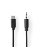 Nedis CCGL65950BK10 USB-C (USB C) dugó - 3,5 mm sztereo jack dugó | 1,00 m